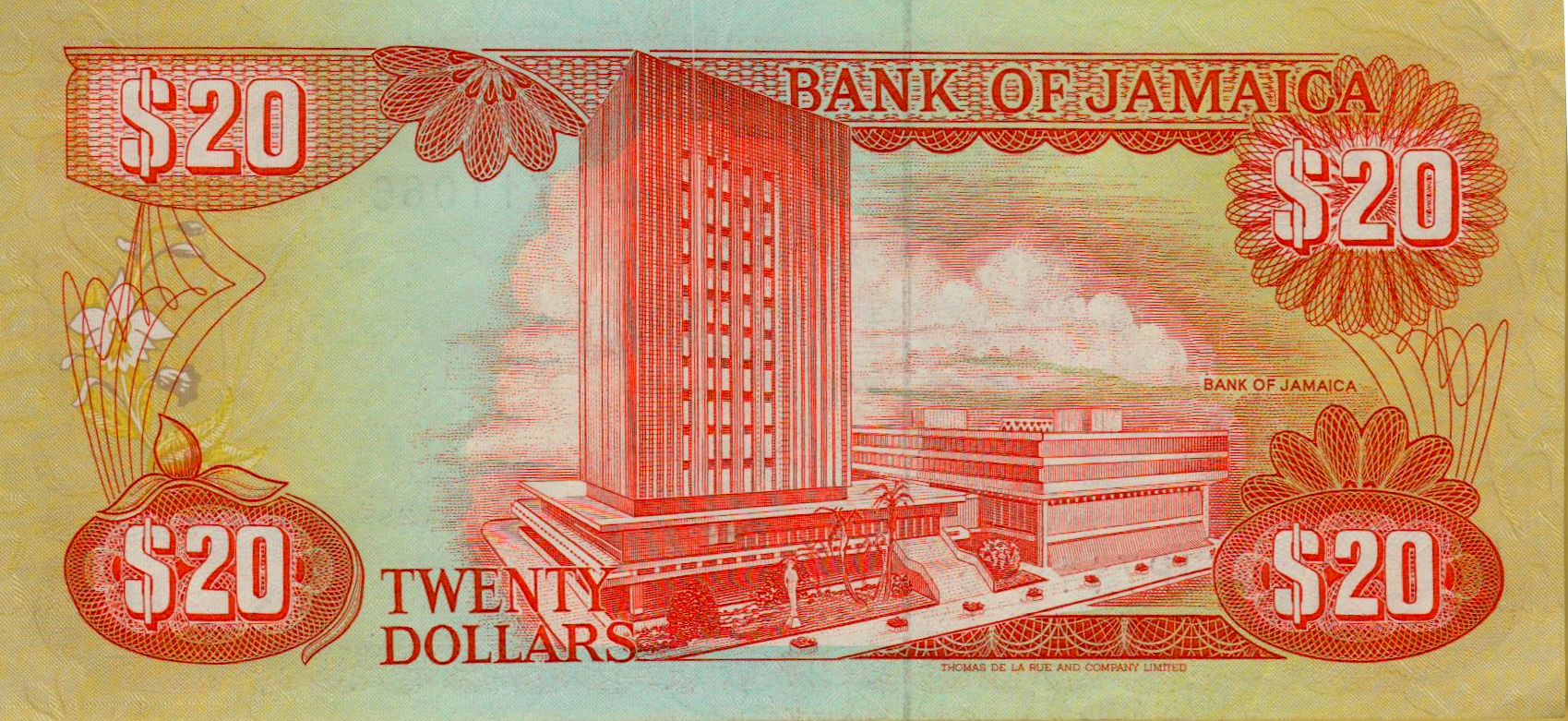 Jamaica 20 1995 UNC P-72/e